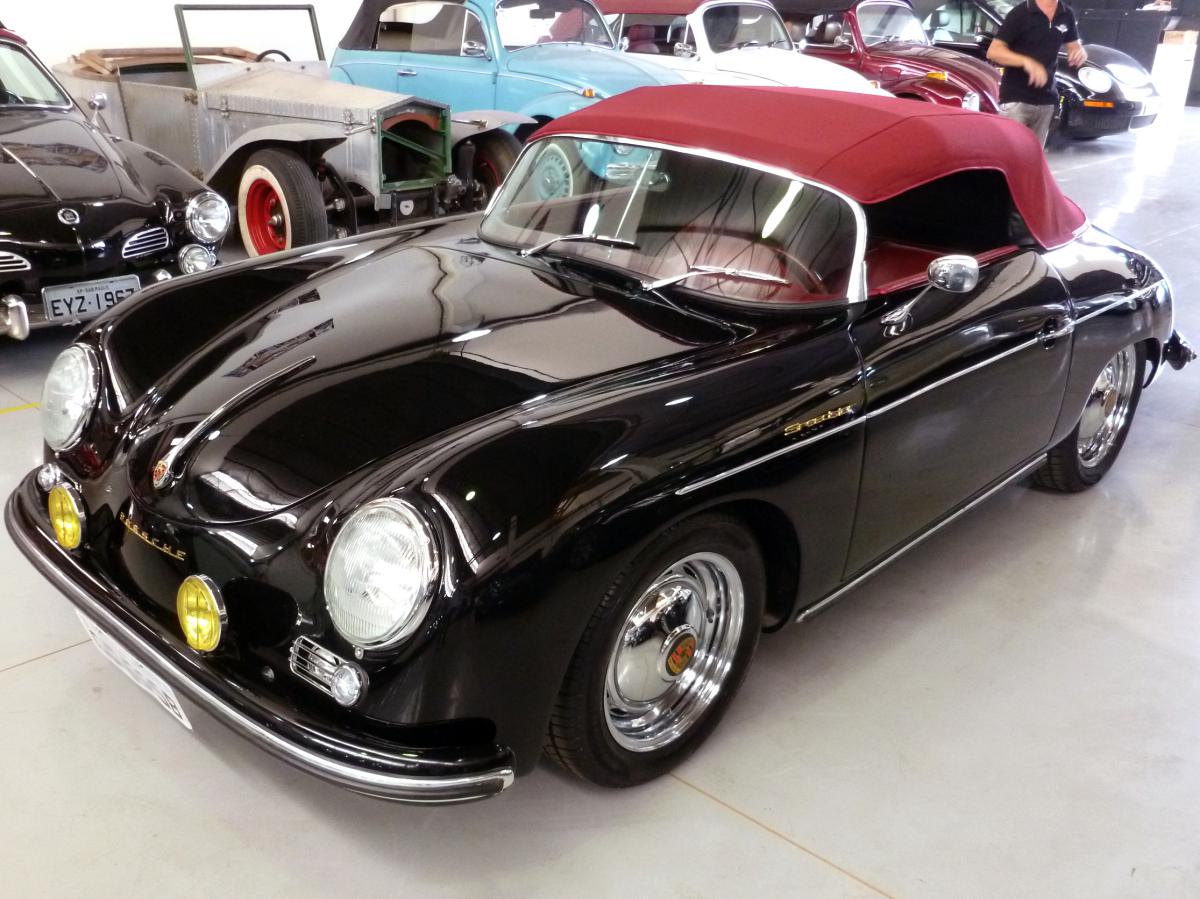 Porsche 356 preta e vinho